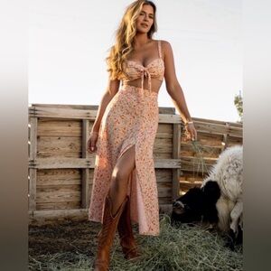 RESA x JoJo Floral Skatie Midi Skirt Women's Medium